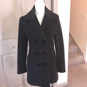 Espirit Charcoal Wool Peacoat
